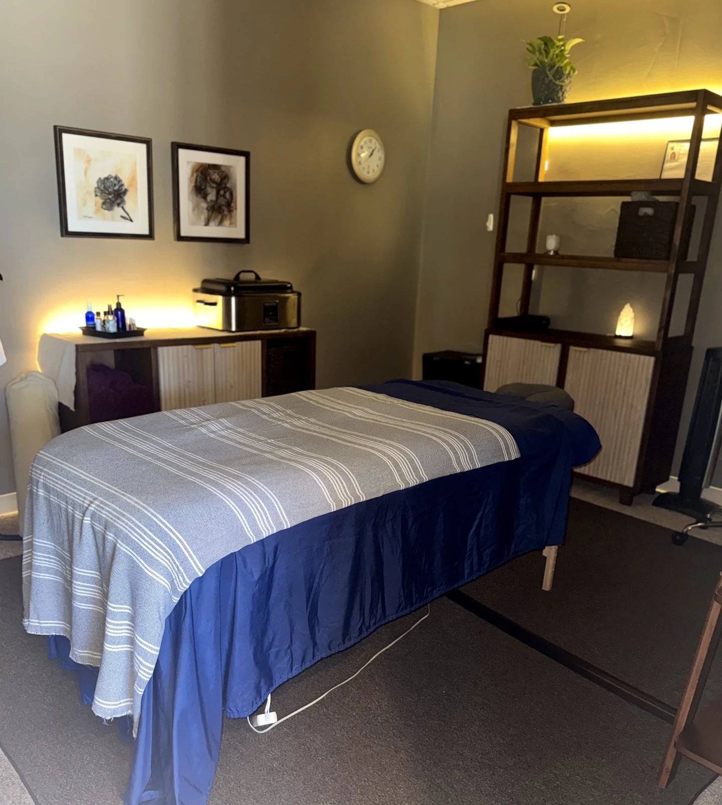 The massage treatment room at Better Bodies Pilates in Overland Park